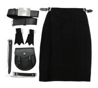 Tartanista Plain Black Boys Kilt Outfit Age 7-8