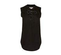 Tartanista Womens Black Fitted Sleeveless Jacobite Ghillie Shirt M