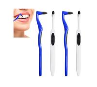 Tartar Remover for Teeth,4 PCS Plaque Remover for Teeth Cleaning Kit,Tooth Polishing Tooth Cleaning Stain Remover (White & Blue)