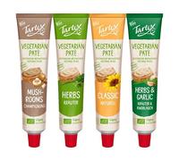 Tartex Organic Vegetarian Pate Mixed Flavour Pack 4 x 200g (1 of Each) - Classic, Herbs, Herb & Garlic & Mushroom Nutritional Yeast Spreads | From SuperfoodUK