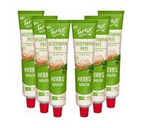 Tartex Organic Yeast Pate with Herbs 200g | Vegetarian Nutritional Yeast Spread | Organic, Plant-Based Sandwich, Crackers & Toast Pâté |(Pack of 6) from SuperfoodUK