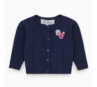 Tartine et Chocolat Girl's Flower Embroidered Cardigan-12 Months