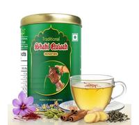 tarukh Kashmir Royal Saffron Kahwa Powder - Instant Green Tea Mix with Saffron, Cardamom & Spices | Traditional Himalayan Wellness Drink | Caffeine-Light Herbal Beverage for Relaxation & Immunity 150g