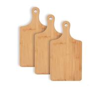 Tarunmo Bamboo Serving Board,Cutting Boards for Kitchen with Handle,Charcuterie Boards for Serving Light,Wooden Chopping Board Set of 3(40 * 20cm)