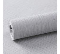 Tarwanear 0.53x9.5m Light Grey Thick Striped Textured Wallpaper,Plain Non-Woven Wall Paper Roll Minimalist Wallpaper Wall Panel Modern Feature Decoration for Living Room Hallway Stairs Lounge