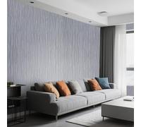 Tarwanear 4 Rolls Dark Grey Wallpaper Dark Grey Plain Thick Textured Wallpapers Modern Minimalist Striped Featured Wall Paper Embossed Striped Wall Paper Roll for Living Room Bedroom Hallway