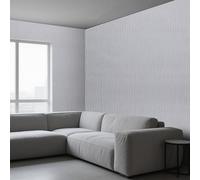 Tarwanear 4 Rolls Light Grey Wallpaper Light Grey Plain Thick Textured Wallpapers Modern Minimalist Striped Featured Wall Paper Embossed Striped Wall Paper Roll for Living Room Bedroom Hallway