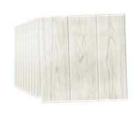Tarwanear 40PCS White Oak Wooden Panel Peel and Stick 3D Wall Panels 35×35cm Self Adhesive Wall Tile Stickers Waterproof Removable Home Decor for Kitchen Bathroom Ceiling