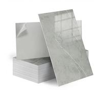 Tarwanear 50Pcs Marble Tile Stickers,Self Adhesive Wall Tiles Waterproof 60 x 30cm, Peel and Stick on Wall Vinyl Tiles Waterproof for Bathroom Kitchen Backsplash Living Room,Marble Grey