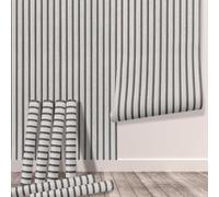 Tarwanear 6 Rolls Wood Effect Wallpaper Wood Slat Wallpaper 30.18m² Grey Wooden Slat Effect Wall Paper Natural Wooden Slatted Roll for Living Room Bedroom Office Front Desk Feature Wall
