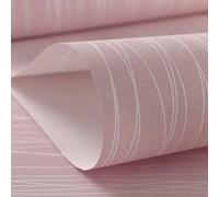 Tarwanear Blush Wallpaper Glitter Striped Textured Wallpapers 53x950cm Thick Wall Paper Pink Stripes Feature Flocking Embossed Wallpaper Roll for Livingroom Bedroom Lounge Hallway
