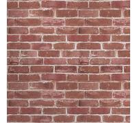 Tarwanear Brick Wallpaper Brown Red Brick Effect Wallpaper Realistic Stone Effect Wall Paper Matte Textured Vintage Slate for Christmas Decoration Living Room Bedroom Hallway Fireplace