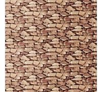 Tarwanear Brick Wallpaper Country Stone Brick Effect Wallpaper Brown Stone Wall Paper Rustic 3D Slate Design in Natural Hues Realistic Matte Textured for House Decoration Fireplace Living Room