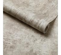Tarwanear Concrete Effect Cream Wallpaper - Feature Wallpaper for Living Room,Bedroom,Fireplace,Hallway - Shabby Chic Wall Paper with Distressed Pattern,Textured Finish & Metallic Detailing