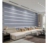 Tarwanear Dark Grey Wallpaper for Living Room 3D Embossed Nordic Horizontal Stripe Textured Wall Paper Modern Simple Grey Livingroom Wallpaper Lighting Luxury Background Wall