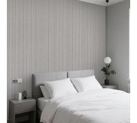 Tarwanear Dark Grey Wallpaper Non-Woven Striped Wallpaper Plain Grey Minimalist Embossed Wall Paper Modern Geometric Design Decor Roll Kids Boys Girls Wallpapers for Bedroom Lounge