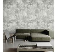 Tarwanear Distressed Green Wallpaper Industrial Concrete Effect Wallpaper Modern Metallic Shimmer Finish Minimalist Feature Wall Decorate for Living Room,Bedroom,Fireplace,TV Background