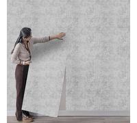 Tarwanear Grey Concrete Effect Wallpaper 0.53 * 9.5m Retro Stone Textures Wallpaper Shabby Chic Matte Wall Paper Roll for Living Spaces & Feature Walls Bedroom Hallway