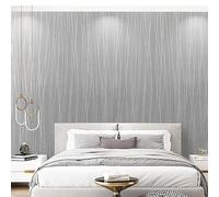 Tarwanear Grey Striped Wallpaper 3D Embossed Mix Plain Thick Wallpapers Glitter Geometric Textured Grey Wall Paper for Bedroom Adults Teenager Living Room Lounge Hallway Hall