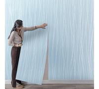 Tarwanear Light Blue Wallpaper Non-Woven Striped Wallpaper Plain Minimalist Embossed Wall Paper Modern Geometric Design Decor Roll Kids Boys Girls Wallpapers for Bedroom Lounge
