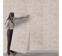 Tarwanear Light Brown Industrial Textured Concrete Effect Wallpaper Retro Stone Textures Wallpapers Shabby Chic Matte Wall Paper Roll for Living Spaces & Feature Walls