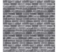 Tarwanear Light Grey Retro Brick Effect Wallpaper 3D Brick & Stone Pattern Effect Wallpaper Roll Brick Pattern Matte Textured Wall Sticker Paper Decoration for Living Room Bedroom Hallway