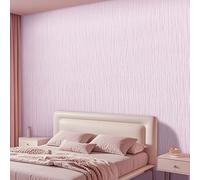 Tarwanear Pink Wallpaper for Bedroom Light Pink Bedroom Wallpaper Plain Minimalist Embossed Striped Wall Paper Modern Geometric Design Decor Roll Kids Boys Girls Wallpapers for Bedroom Lounge