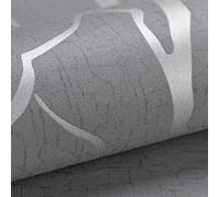 Tarwanear Silver Grey Wallpaper Thickened Branch Pattern Wallpapers Realistic 3D Embossed Flocking Curve Striped Wall Paper Tree Patterns Contact Paper for Living Room Adults Bedroom Hallway