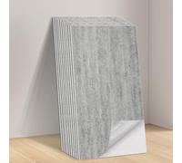 Tarwanear Tile Stickers Concrete Look Grey 50pcs/60x30cm Self Adhesive Wall Tiles PVC Wall Stickers Waterproof Oil Proof Peel and Stick on for Kitchen Bathroom Home Decor