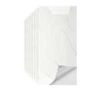 Tarwanear Tile Stickers Marble 30pcs/60x30cm Waterproof Oil Proof Self Adhesive Wall Tiles PVC Wall Stickers Cream Peel and Stick on for Kitchen Bathroom Home Decor