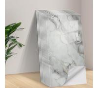 Tarwanear Tile Stickers Marble Grey Gold 50pcs/60x30cm Self Adhesive Wall Tiles PVC Wall Stickers Waterproof Oil Proof Peel and Stick on for Kitchen Bathroom Home Decor