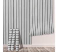 Tarwanear Wood Effect Wallpaper Wood Slat Wallpaper 3 Rolls(15.09m²) Light Grey Wooden Slat Effect Wall Paper Natural Wooden Slatted Roll for Living Room Bedroom Office Front Desk Feature Wall