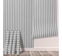 Tarwanear Wood Effect Wallpaper Wood Slat Wallpaper 4 Rolls(20.12m²) Light Grey Wooden Slat Effect Wall Paper Natural Wooden Slatted Roll for Living Room Bedroom Office Front Desk Feature Wall
