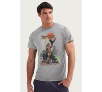 Tarzan Men's Of The Apes Russ Manning Comic Book Cover Art T-Shirt in Mid Grey | Size: 2XL Tarzan Mid Grey 2XL