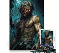 Tarzan with Glowing Eyes Jigsaw Puzzles for Teenagers 1000 Piece Raise Memory Leisure Time Clean Edge Lovely Present (38x26cm)