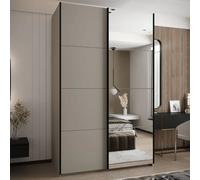 tarzana iii wooden wardrobe with 2 sliding doors in cashmere