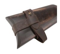 Tas Trost Leather No-Drill Harnessed Sling Mount Buttstock Holder, Gun Stock Strapping Belt Adapter for Rifle, Shotgun (Coffee)
