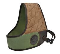 Tas Trost Leather Protective Shirt Vest for Shotgun Rifle, Shooting Recoil Pad Shoulder Vest Field Shield with Adjustable Straps (Green-Righty Hand)