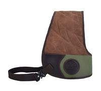 Tas Trost Leather Protective Shirt Vest for Shotgun Rifle, Shooting Recoil Pad Shoulder Vest Field Shield with Adjustable Straps (Green-Lefty Hand)