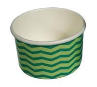 TAS-TY Green Zig Zag Paper Ice Cream Tub 85 ML,3 oz (1000)