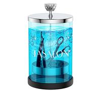 TASALON Barber Jar Pack of 1 - 25 oz Stainless Cap and Glass Jar with Removable Basket, Salon or Nail Spa