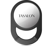 TASALON Unbreakable Hand Mirror, Hand Mirrors with Handle, Salon, Barber Mirror for Hair, Anti-Slip Hand Held with Rubber Grip for Travel, Makeup, Shaving, Shower, Camping - Black