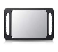 TASALON Unbreakable Hand Mirror with Double Handle - Large Handheld Barber Mirror for Hair and beauty Salon - Durable Hand Held Mirrors for barbershop - Lightweight Haircut Mirror with Double Handgrip