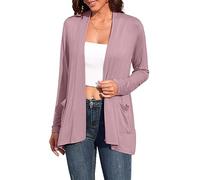 TASAMO Lightweight Plus Size Duster Kimono with Pockets Floral Knit Draped Travel Outfits Flowy Cover Up