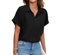 TASAMO Womens Button Casual Business Sleeves: The Summer Staple You Need Black