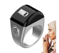 Tasbeeh Counter, Transparent-Screen Finger-Worn Gadget, Smart-Ring Reminder System, Five Daily Salat Alerts Displaying Timekeeping Counted Verses, Electronic Meter Prayerful Practice