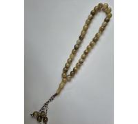 Tasbeeh Large Basic Prayer Misbah Rosary Islamic Beads Counter Spiritual Marble Effect 33 Beads 9 Colours (Brown Marble)