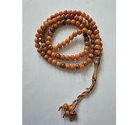 Tasbeeh Regular Basic Small Prayer Misbah Rosary Islamic Beads Counter Spiritual Marble Effect 99/100 Beads in 12 Colours (Brown)