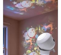 TASBER 2026 New Dynamic Rotating LED Projector Light, Colorful Rotating Projection Light, Snowflake Projection Light, Ocean ChristmasSnowflake Lamp for Bedroom, Home Theater Indoor (Christmas)