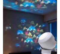 TASBER 2026 New Dynamic Rotating LED Projector Light, Colorful Rotating Projection Light, Snowflake Projection Light, Ocean ChristmasSnowflake Lamp for Bedroom, Home Theater Indoor (Ocean)